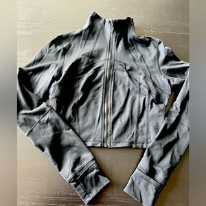 Full Zip Cropped Athletic Jacket